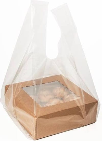 Plastic Draagtas Transparant 32,1x25,4x68,6cm (100 Stuks) [CHB6]