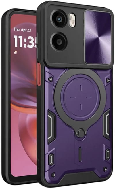 Hoesje geschikt voor Motorola Moto G05 / Moto E15 - Techsuit CamGuard Pro Back Cover - Paars