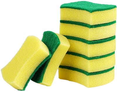 10-delige afwasspons - schuurspons - sponsgum - huishoudelijke schoonmaakdoekjes voor de afwas - vaatdoek - keukenspons met schuurspons-keuken reiniging tool-10*8*3cm
