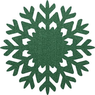 Sneeuwvlok vilt onderzetters - Donkergroen - 6 stuks - ø 10 cm - Kerst onderzetter - Tafeldecoratie - Glas onderzetter - Cadeau - Woondecoratie - Tafelbescherming - Onderzetters voor glazen - Keukenbenodigdheden - Woonaccessoires - Tafelaccessoires
