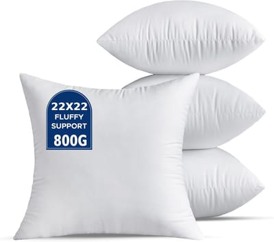 Kussenvulling Set - Sierkussen Vulling - Bank en Bed - Hypoallergeen Ademend - 55 x 55 Cm - Wit