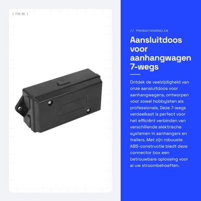 Dailygoods - Aansluitdoos voor aanhangwagen - 7-wegs verdeelkast - Duurzaam en betrouwbaar - Connector Box - Perfect voor aanhangers - Eenvoudige inst...