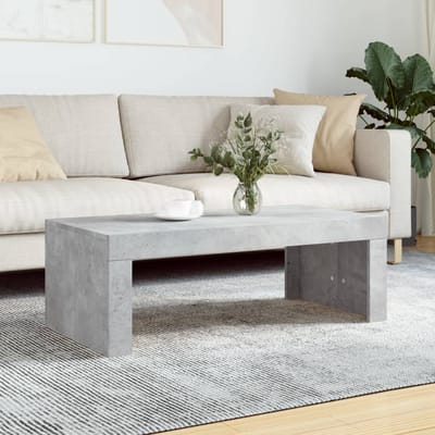 vidaXL - Salontafel - 102x50x36 - cm - bewerkt - hout - betongrijs