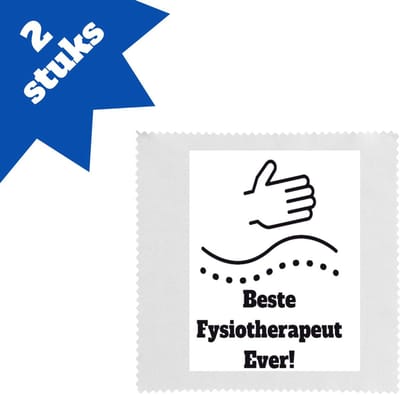 Akyol - beste fysiotherapeut brillendoekjes - Beste fysiotherapeut - therapeut - cadeau - 17,8 bij 17,8 cm - 2 stuks