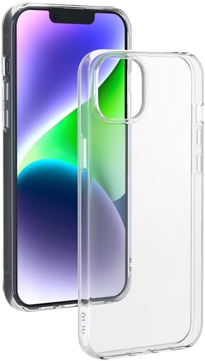 Bigben Connected, Hoesje geschikt voor iPhone 14 Plus - Flexibel Made in France, Transparant