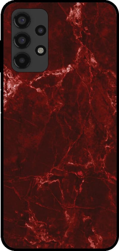 Smartphonica Telefoonhoesje voor Samsung Galaxy A13 4G met marmer opdruk - TPU backcover case marble design - Rood geschikt voor Samsung Galaxy A13 4G