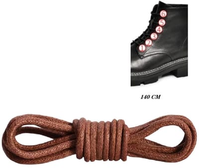 Ronde schoenveters Camel - veter 140 CM - Gewaxt- Youhomy Shoelaces- Geschikt voor leder schoenen| Leder laarzen veters