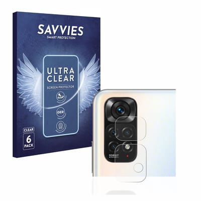 Savvies - Screenprotector voor Xiaomi Redmi Note 11S (ALLEEN Camera Lens) - Folie Beschermfolie transparant 6 Stuks
