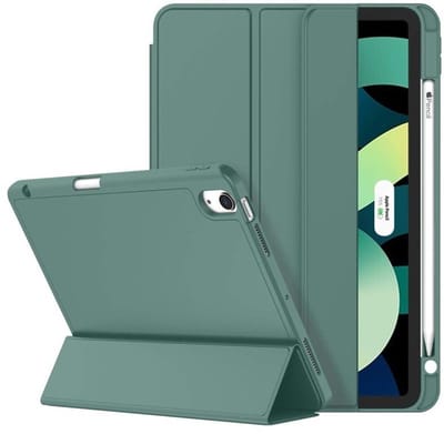 Mobiq - Flexibele Trifold Hoes geschikt voor iPad 2025 (11 inch) - donkergroen