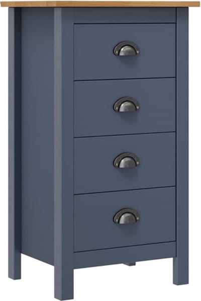 vidaXL - Dressoir - Hill - 46x35x80 - cm - massief - grenenhout - grijs