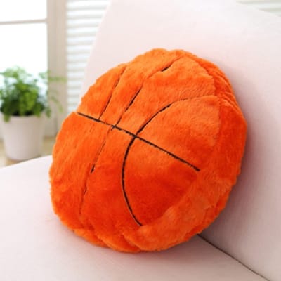 Zachte Pluche Kussen voor Sportliefhebbers, 35cm Rond Kussen voor Sofa en Decoratie, Perfect Cadeau voor Kinderen en Volwassenen