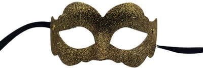 Maskshopvenice - Venetiaans masker goud glitter - handgemaakt - masquerade masker - gala masker - Toppers 2025 kleding