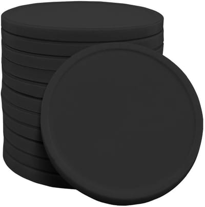 CombiCraft blanco recycle munt gemaakt van biologisch afbreekbaar aardappelzetmeel - zwart - Ø 29mm - verpakking 500 stuks