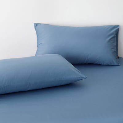 Kussensloop 100% Katoen – S100 Hoge Dichtheid – 48×74 cm – Zacht, Ademend & Antibacterieel-Oceaanblauw