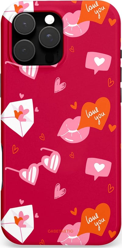 Casetastic Hoesje Geschikt voor Apple iPhone 16 Pro Max Magsafe - Stijlvolle Beschermende Duo-layer Case - Liefdesbrief