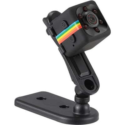 Mini caméra de sport DV SQ11 1080P HD portable avec vision nocturne et détection de mouvement grand angle pour le bureau à domicile noir