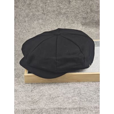 Lente Zomer XXXXL 62cm Extra Grote Maat Linnen-katoen Newsboy Petten Mannen Grote Hoofd Casual Achthoekige Hoed Literaire Retro Platte Baret M 57-58cm zwart
