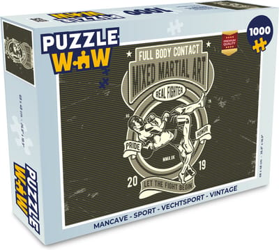 Puzzel Mancave - Sport - Vechtsport - Vintage - Legpuzzel - Puzzel 1000 stukjes volwassenen