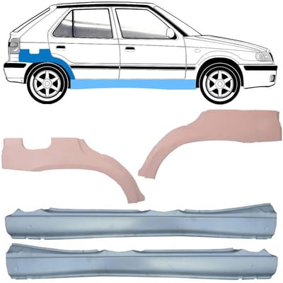 Reparatiepaneel dorpel + achterspatbord voor Skoda Felicia 1994-2001
