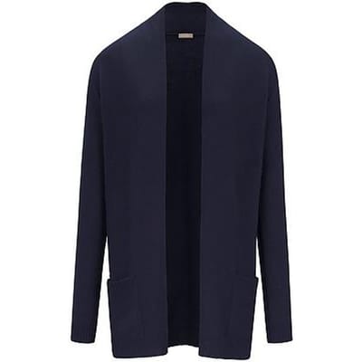 Vest 100% kasjmier lange mouwen Van Peter Hahn blauw