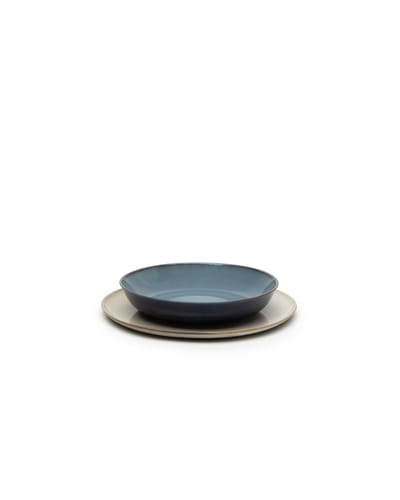 Serax Anita Le Grelle Serveerschaal - S - D17,5x3 cm - Smokey blue/dark blue