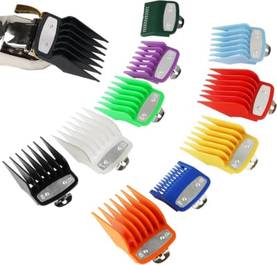Set van 10 Glijdende Kammen voor Knipmachine, Haartrimmer Gids Kammen van 1.5mm tot 25mm voor Kappers en Hairstyling Gereedschap