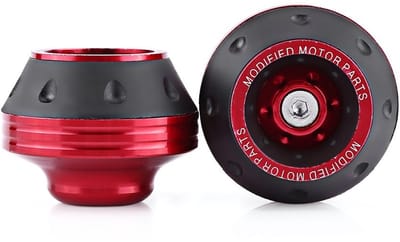 Store_9 - Motorfiets Crash Protector - Voorvork Wiel Frame Sliders - Bescherming bij Ongevallen - Rood - Aluminium - Geschikt voor Scooter en B...