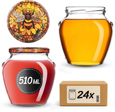 KADAX Inmaakpotten 510 ml fi82 Oranje Bij 24 stuks