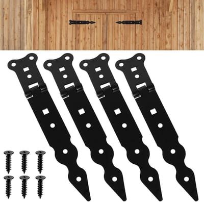 Set van 4 T-hengen van 200mm voor houten poorten, rolluiken en buitendeuren - Duurzame scharnieren voor tuin en ramen