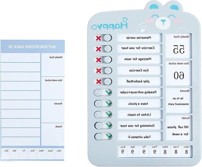 Herbruikbaar Takenbord voor Kinderen - Blauwe To-Do Lijst, Ideaal voor Thuis en Gedragsplanning, Perfect voor Dagelijkse Taken en Activiteiten