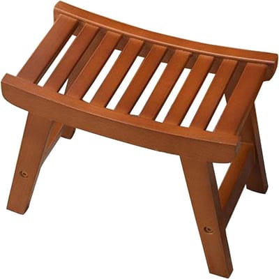 Douchekrukje Hout - Badkamer Zitje - Douchen Comfortabel - Waterdicht Ontwerp - Tot 25 kg - Natuurlijk