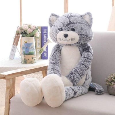 50 /70 /90cm Kawaii Kat Pluche Speelgoed Knuffels Schattige Fluffy Lange Been Kat Pop Zacht Kinder Speelgoed Kind Verjaardagscadeau Kerstcadeaus 90cm
