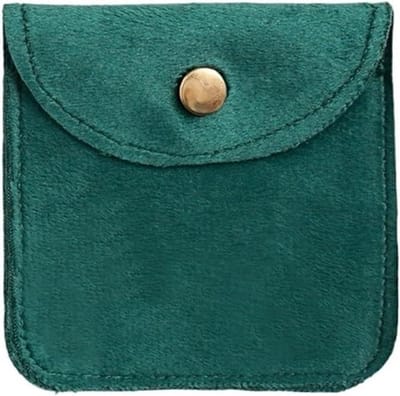 Fluwelen Sieradenzakjes - Juwelentasjes Opbergzakjes - Sieraden Opbergen - Met Drukknop - 10 stuks - Donkergroen