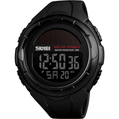 SKMEI 1405 Heren analoog digitaal horloge Mode Casual sporthorloge 5ATM waterdichte lederen band zwart