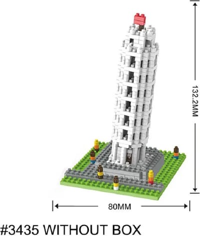 Gift series 3435 - Tower of Pisa - kleine blokjes - bouwpakket
