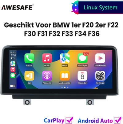 10.25'' Carplay Autoradio - Geschikt voor BMW F20 F22 F30 F31 F32 F33 F34 F36 NBT Systeem - GPS Navigatie - Draadloze Carplay Android Auto - Touchscreen - Bluetooth Radio - 2012 2013 2014 2015 2016