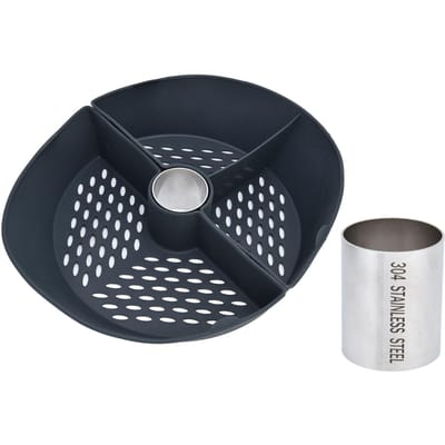 Kookkamerverdeler Anti-aanbak Silicone 304 Roestvrij Staal voor Vorwerk Thermomix TM5 TM6 TM31 black