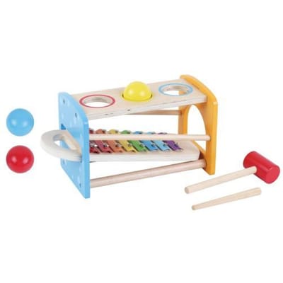Ballenhamerbank met xylofoon Baby- en peuterspeelgoed Badspeelgoed Houten speelgoed