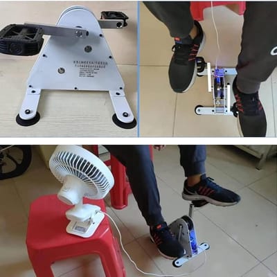 Pedaal Generator - Stroom Opwekker - Fitness Stroom - Dubbele USB Poorten - 50W Vermogen - Zwart