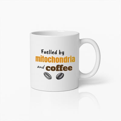 Aangedreven door Mitochondriën en Koffie Mok – Grappig Cadeau voor Wetenschappers en Koffieliefhebbers – Unieke Koffiebeker voor Biologen en Koffieverslaafden