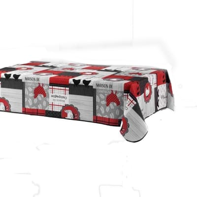 Tafelkleed Kip - Rechthoek – Anti-vlek en Anti-kreuk – Rood 150x240 cm