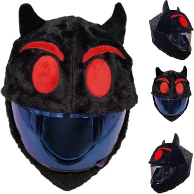 Pluche Motorhelmhoes Cartoon Stijlvol Helm Accessoire - Anti-Kras en Stofbescherming
