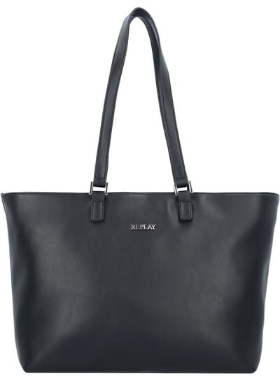REPLAY Schoudertas Shopper Shoulder Bag Black Zwart