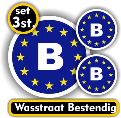 Jerma - BE België - EU - Auto - Sticker - 2 st 6 cm - 1 st 12 cm - Zelfklevend - Weerbestendig