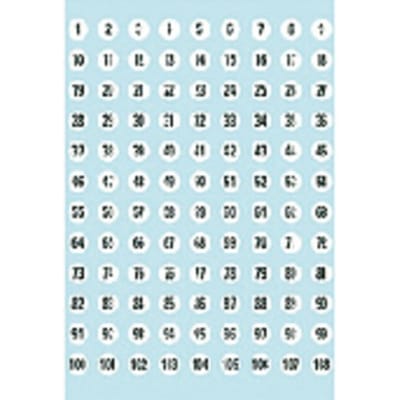 Huismerk Herma 4128 Etiket met getallen 1-540 8mm Wit