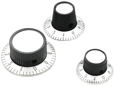 Potentiometer Knop - Instelknop Schaal - Instrument Bediening - Digitale Schaal - 6 mm - Metaal