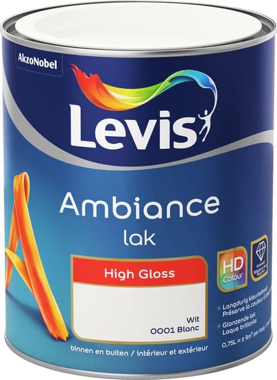 Levis - Ambiance Lak High Gloss - Ceramic White - 0,75 L