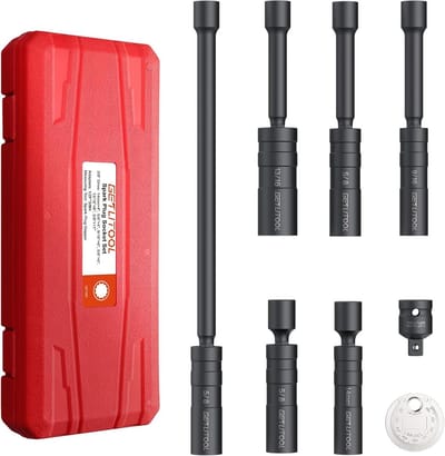 Bougiesleutel Set - Gloeibougie Tool - Auto Onderhoud - 360 Graden Draaibaar - 10-28 cm - Zwart