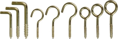 AMIG Schroefhaken Set - 135 delig - staal - goud - messing - DHZ ijzerwaren - A merk kwaliteit