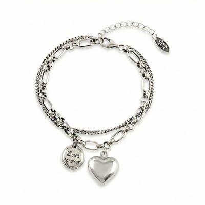 Sorprese Armband - Secret - Zilverkleurige Bedelarmband voor Dames - Verstelbaar - Model P
